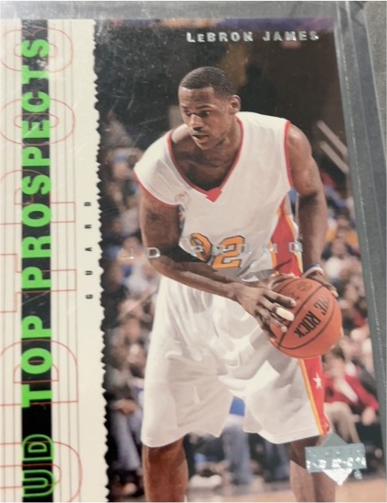 2003-04 Upper Deck UD Top Prospects #P3 LeBron James — front