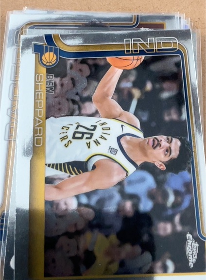 2025-26 Topps Chrome #94 Ben Sheppard Indiana Pacers — front