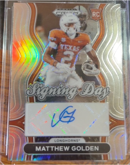 2025 Panini Prizm Draft Picks Signing Day #SD-MGO Matthew Golden — front