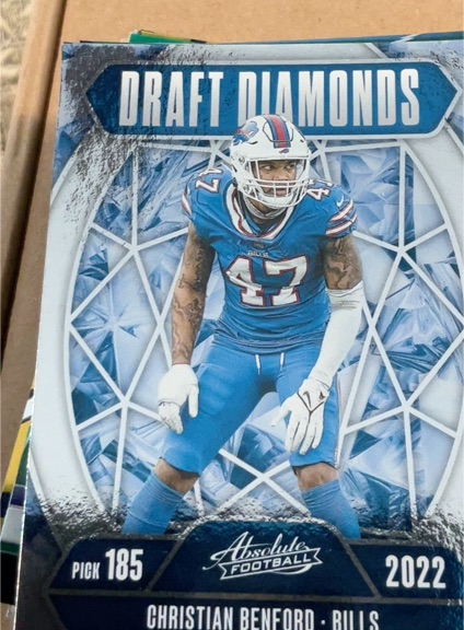 2022 Panini Absolute Draft Diamonds #185 Christian Benford — front