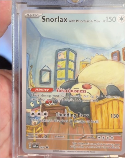 2023 Pokémon #085 Snorlax with Munchlax & Mew — front