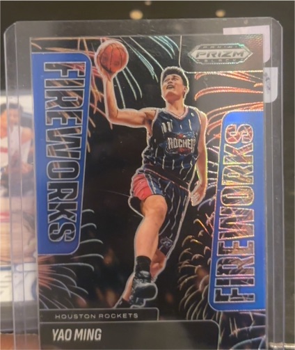 2024-25 Panini Prizm Black #22 Yao Ming Fireworks — front