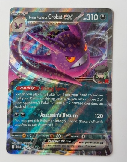 2025 Pokémon Sv10: Destined Rivals #122 Team Rocket's Crobat ex — front
