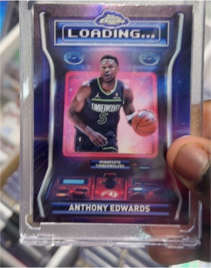 2025-26 Topps Chrome #LD-3 Anthony Edwards Loading... — front