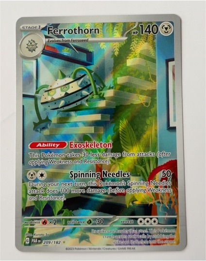 2023 Pokémon SV04: Paradox Rift #209 Ferrothorn — front
