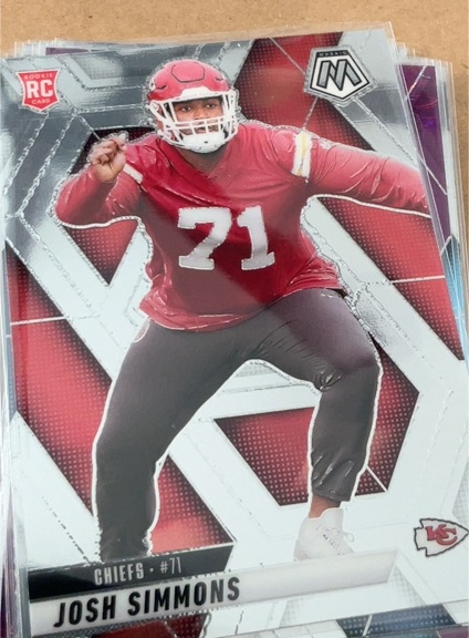 2025 Panini Mosaic #398 Josh Simmons — front