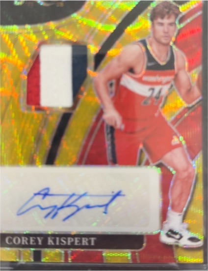2021-22 Panini Select #RJ-CKS Corey Kispert Rookie Patch Auto — front