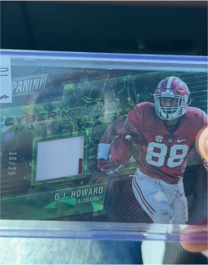 2017 Panini Cyber Monday Materials #OH O.J. Howard — front
