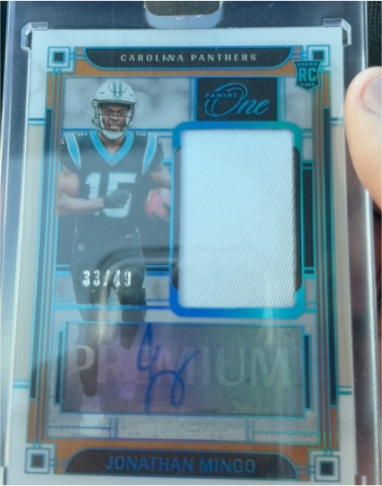 2023 Panini One #125 Jonathan Mingo — front