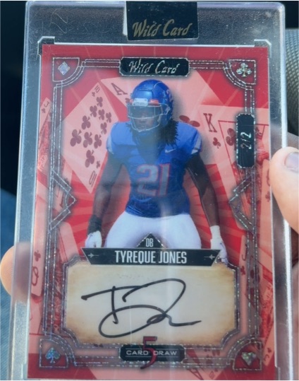 2023 Wild Card 5 Card Draw #5 Tyreque Jones — front