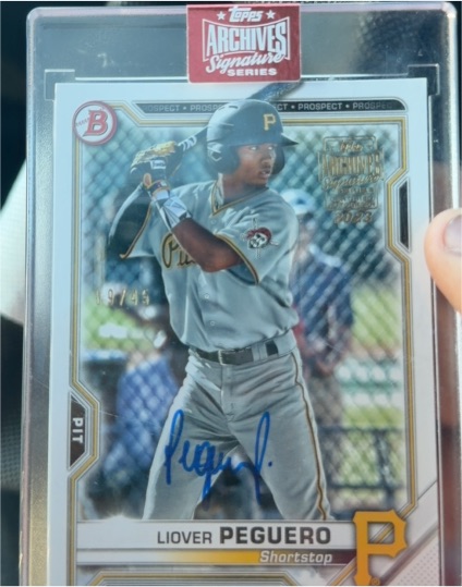 2023 Topps Archives Signature Series 2021 Bowman #BP-52 Liover Peguero — front
