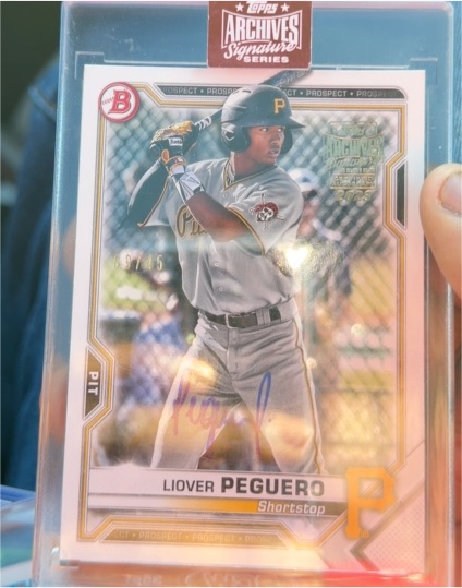 2023 Topps Archives Signature Series 2021 Bowman #BP-52 Liover Peguero — front