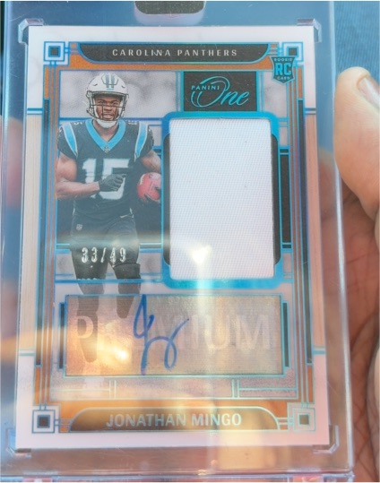 2023 Panini One #125 Jonathan Mingo — front