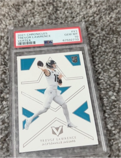2021 Panini Chronicles Vertex #V-1 Trevor Lawrence — front