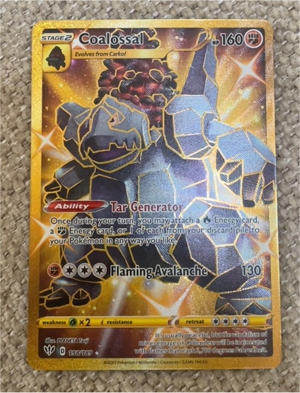2020 Pokémon Darkness Ablaze #198 Coalossal — front