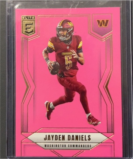 2025 Panini Donruss Elite #1 Jayden Daniels Pink Parallel — front