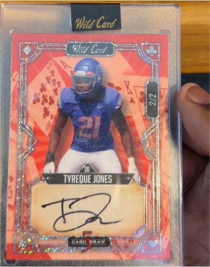 2023 Wild Card 5 Card Draw #2/2 Tyreque Jones — front