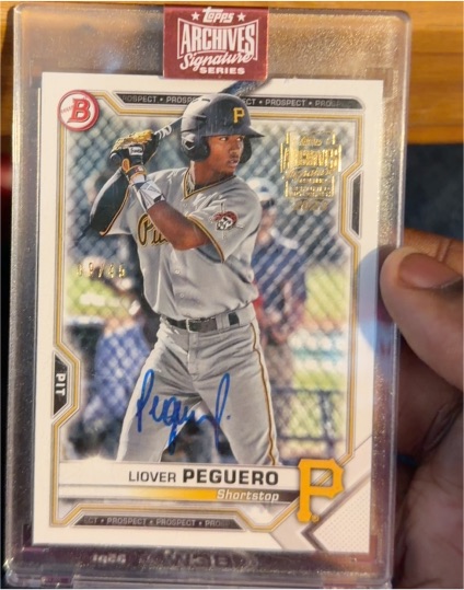 2023 Topps Archives Signature Series 2021 Bowman #BP-52 Liover Peguero — front