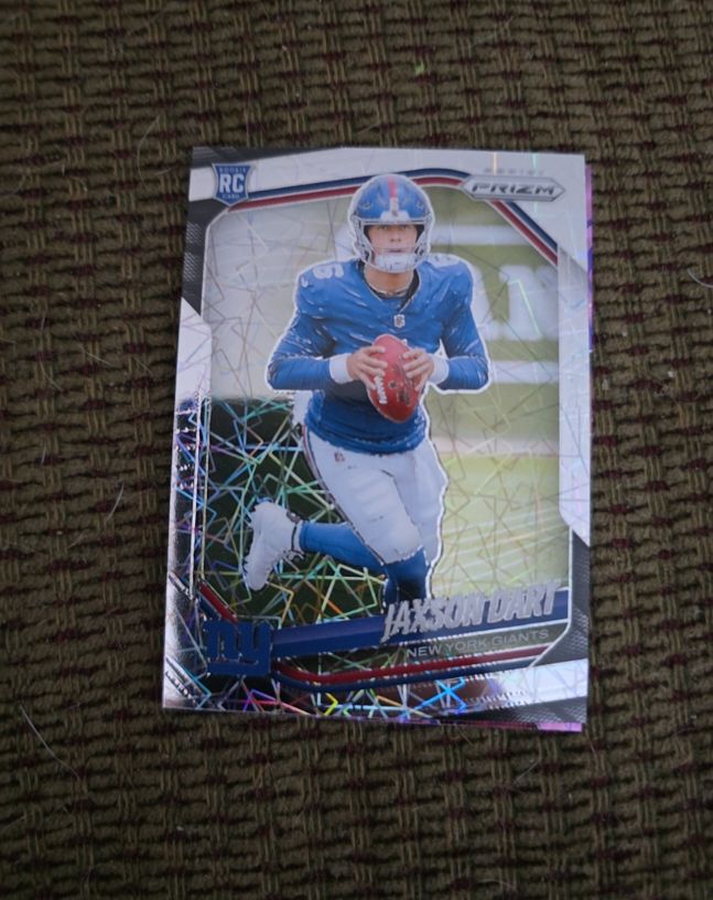 2025 Panini Prizm #332 Jaxson Dart Lazer Prizm Rookie — front