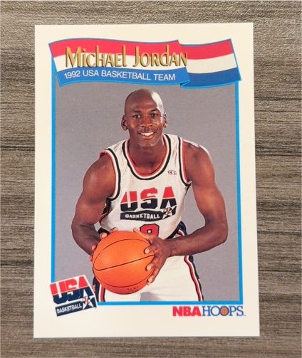 1992 NBA Hoops #579 Michael Jordan USA Basketball Team — front