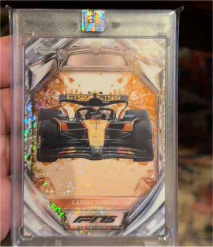 2025 Topps Chrome F1 #D75-25 Lando Norris Diamond 75th Anniversary — front