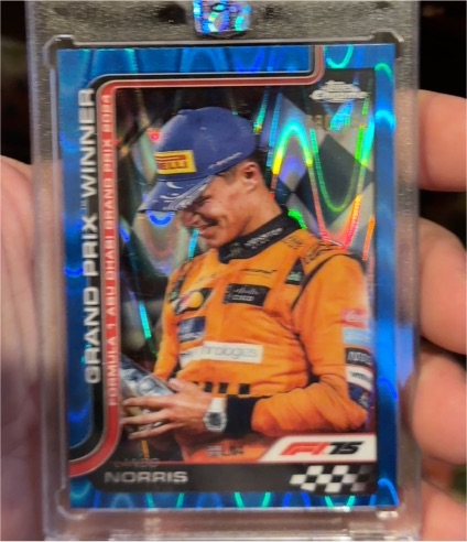2025 Topps Chrome F1 #110 Lando Norris Grand Prix Winner Singapore — front