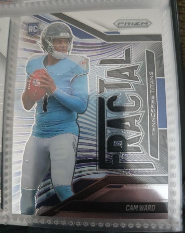 2025 Panini Prizm #11 Cam Ward Fractal Rookie — front