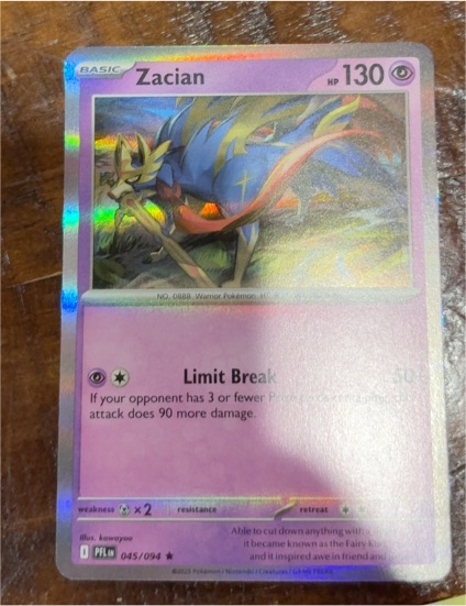 2025 Pokémon #045 Zacian — front