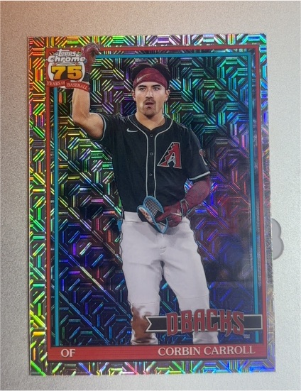2026 Topps Series 1 Silver Pack Mojo Refractor #91C-3 Corbin Carroll — front