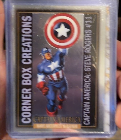 2024 Marvel Masterpieces '92 Platinum #CB-2 Captain America Corner Box Creations — front