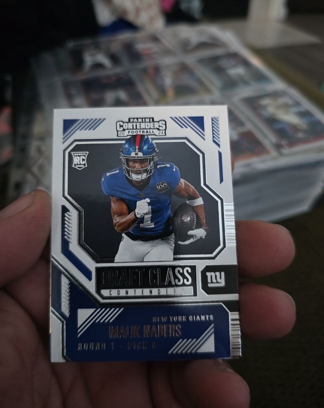 2024 Panini Contenders #5 Malik Nabers RC Draft Class Contenders Giants Card — front