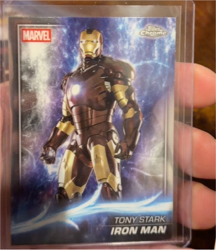 2025 Topps Chrome Marvel Studios #1 Tony Stark Iron Man — front