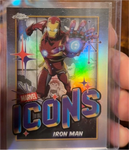 2025 Topps Chrome Marvel #MI-7 Iron Man Marvel Icons Refractor — front