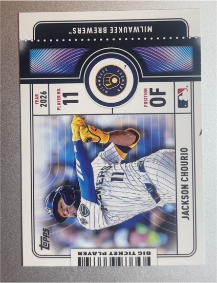 2026 Topps Series 1 Big Ticket Players #BTP-12 Jackson Chourio — front