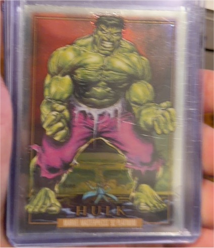1992 SkyBox Marvel Masterpieces '92 Platinum #32 Hulk — front
