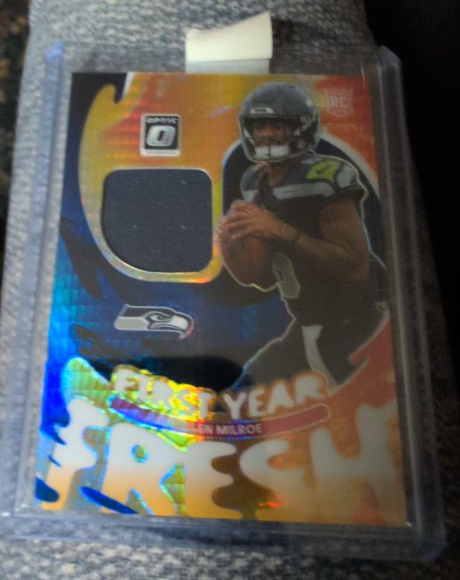 2025 Donruss Optic #FYFBH-JME Jalen Milroe First Year Fresh Patch — front