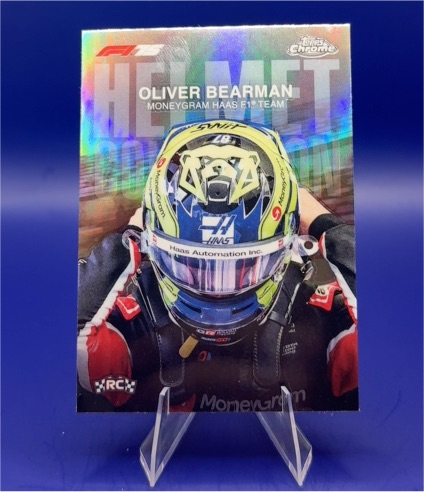 2025 Topps Chrome Formula 1 #HC-8 Oliver Bearman Helmet Collection — front
