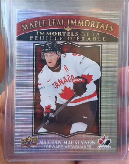 2026 Tim Hortons Team Canada Maple Leaf Immortals #ML-2 Nathan MacKinnon — front