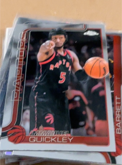 2025-26 Topps Chrome #212 Immanuel Quickley Toronto Raptors — front