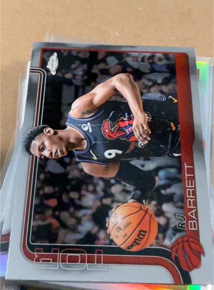 2025-26 Topps Chrome #225 RJ Barrett Toronto Raptors — front
