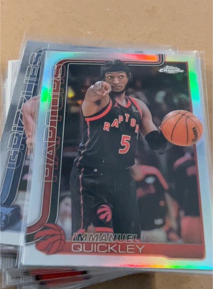 2025-26 Topps Chrome #212 Immanuel Quickley Toronto Raptors — front
