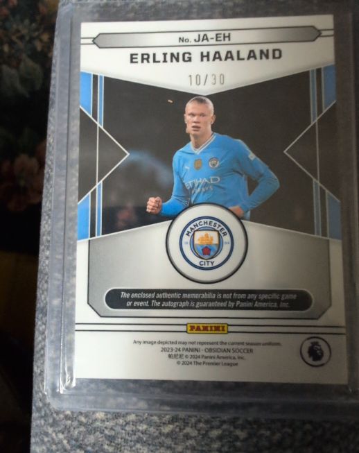 2023-24 Panini Obsidian Soccer #JA-EH Erling Haaland — front