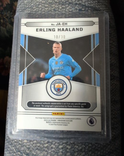 2023-24 Panini Obsidian Soccer #JA-EH Erling Haaland — front