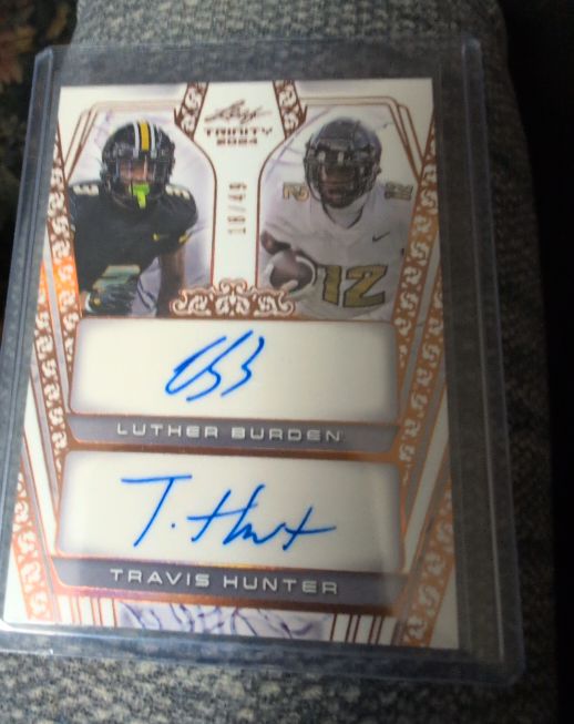 2024 Leaf Trinity Dual Auto Luther Burden & Travis Hunter — front