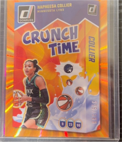 2025 Panini Donruss WNBA #18 Napheesa Collier Crunch Time Orange Laser — front