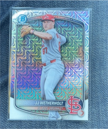 2025 Bowman Draft #BDC-145 JJ Wetherholt Mojo Refractor — front