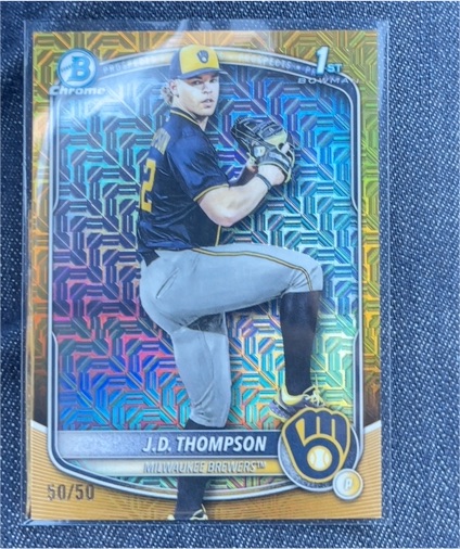 2025 Bowman Draft Chrome #BDC-14 J.D. Thompson — front