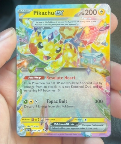 2024 Pokémon Scarlet & Violet Sv08 Surging Sparks #057 Pikachu ex — front