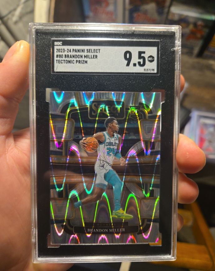 2023-24 Panini Select #80 Brandon Miller Tectonic Prizm — front
