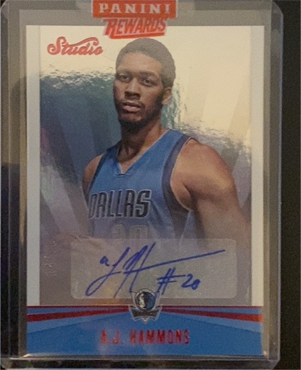 2016 Panini Studio A.J. Hammons — front